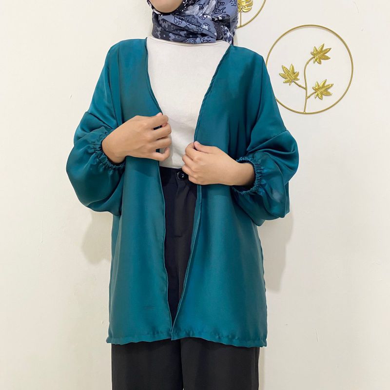 outer satin silk / cardigan satin silk outer wanita cardigan korean looks atasan wanita outer murah