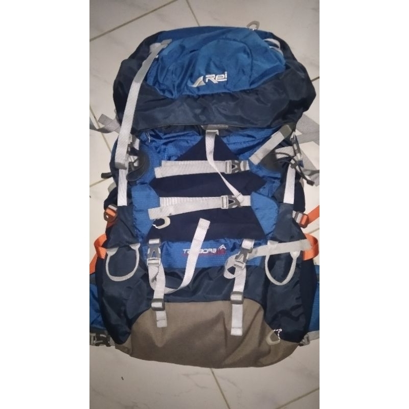 Arei Tambora 60L + rain cover (biru)
