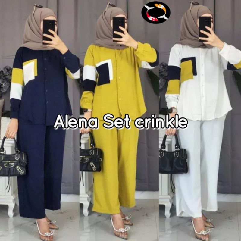 SETELAN WANITA ALENA SET KOMBINASI/SETELAN WANITA IMPORT