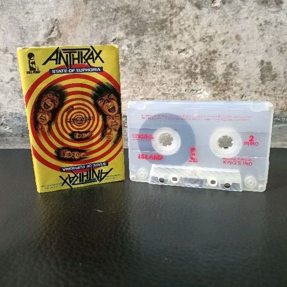 kaset pita Anthrax - State Of Euphoria VG- kaset metal Thrashmetal