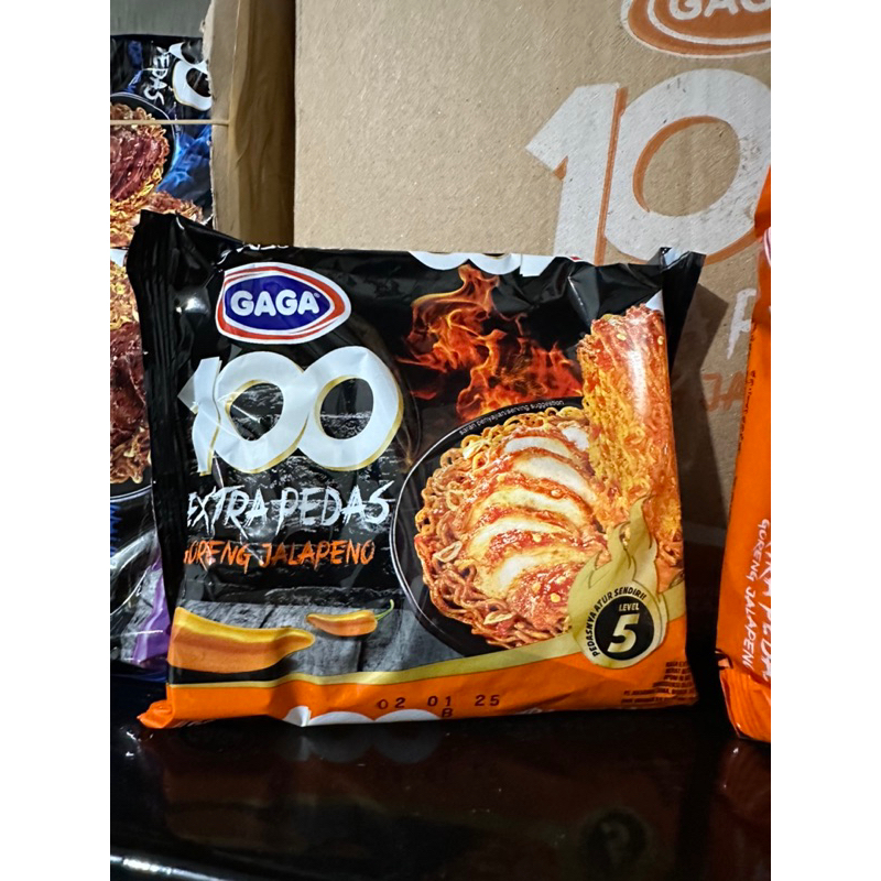 

Mie Gaga 100 Extra Pedas Goreng Jalapeno