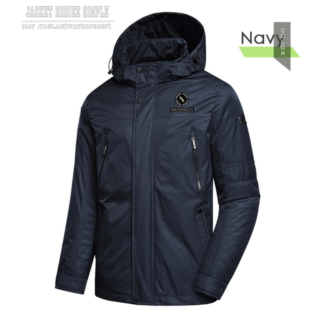 Jaket hodie parasut pria - aket parasut - jaket musim dingin - jaket parasut waterfrop original dist