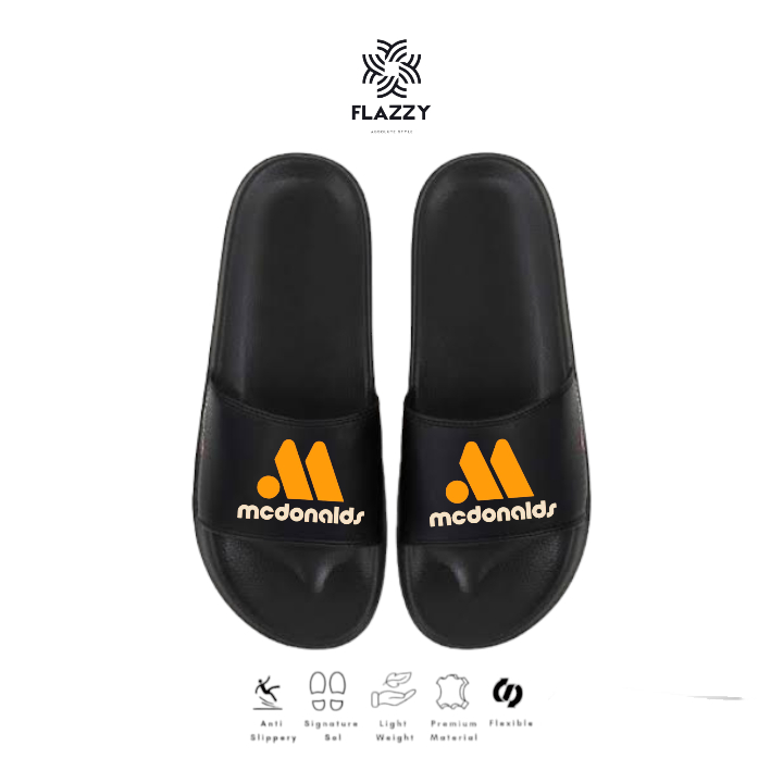 Sandal slop pria wanita MC'D MCDONALD'S - sandal slop pria distro original 100% - Sandal slop pria d