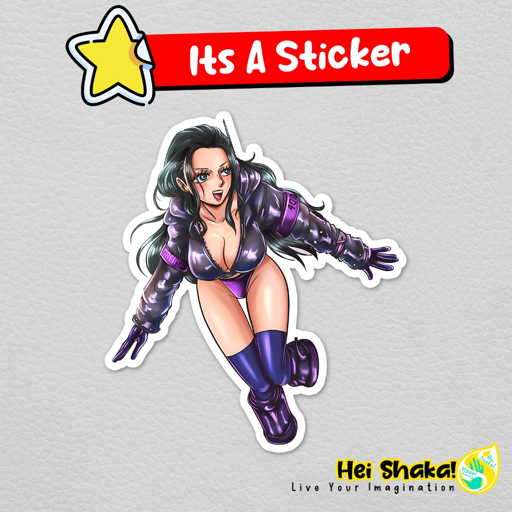 

Stiker Nico Robin Egghead Arc Outfit One Piece Sticker Anime Manga Jepang Vinyl Anti Air