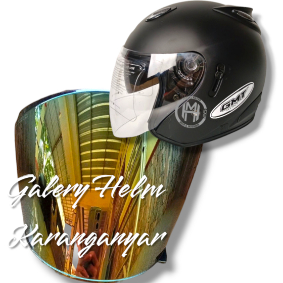 (TM1) Kaca Flat Visor GMT Centro all varian Kaca helm GMT