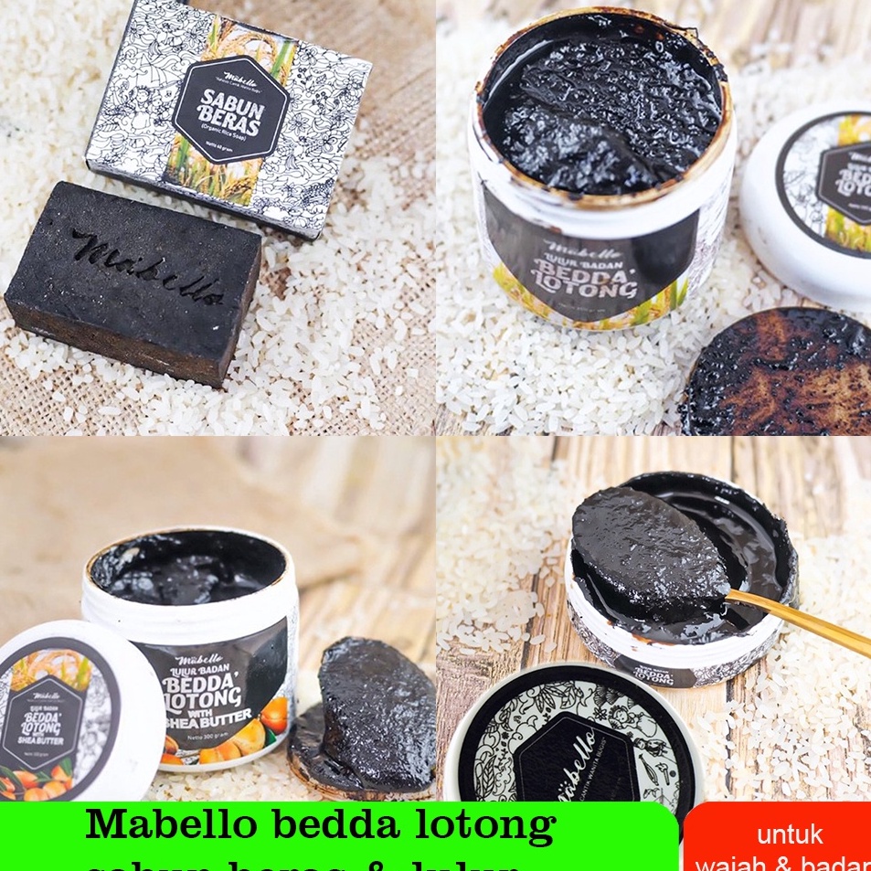 Kejutan Terbesar  lulur dan sabun bedda lotong mabello untuk memutihkan badan dan wajah jadi glowing