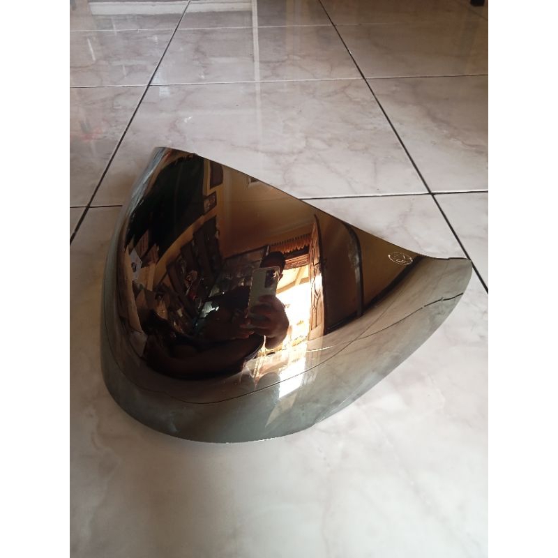 KACA HELM CENTRO IRIDIUM SILVER MEREK GIX ORIGINAL