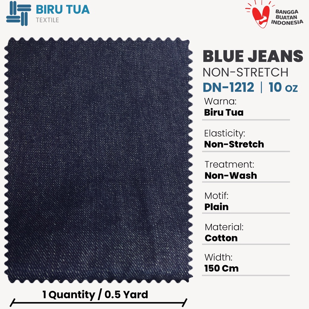 xnr33 Bahan Blue Jeans  1 Oz NonStretch  Kain Denim  Celana Denim