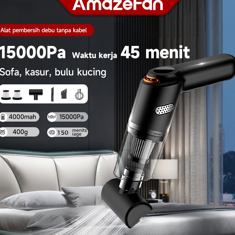 iK AmazeFan 15Pa Vacum Cleaner alat penyedot debu portabel alat penyedot debu mobil Mini Wireless va