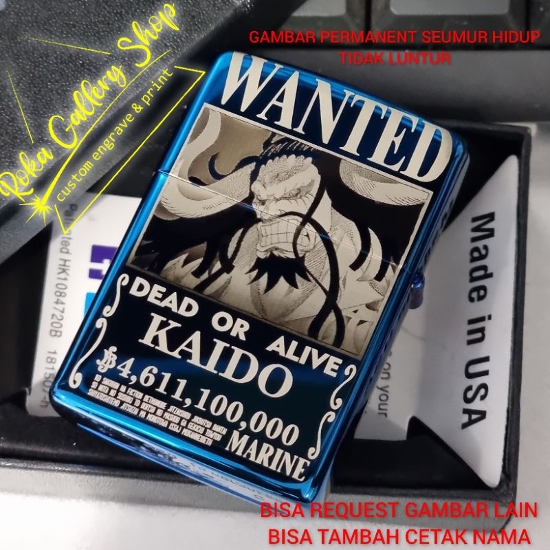 korek api zippo one piece wanted kaido