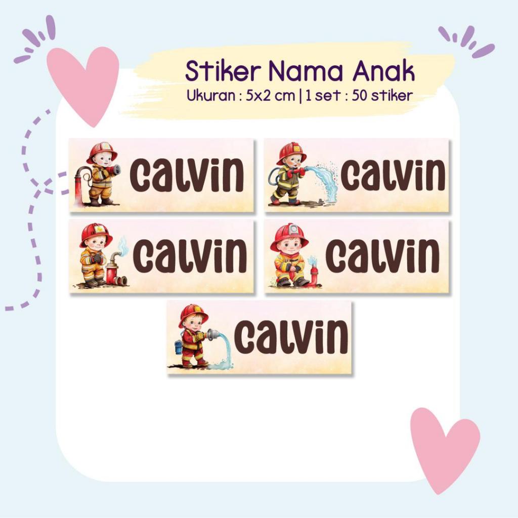 

Stiker Nama Anak Waterproof / Anti Air : Kode 13
