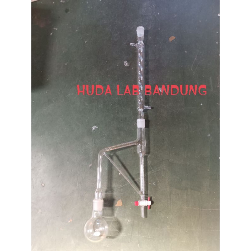 destilasi minyak Atsiri,destilasi oil trap 250ml kran teplon