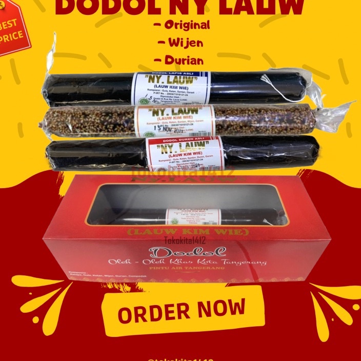 

PROMO SALE Dodol Ny Lauw Hampers 3 rasa 2 gr Khas Tangerang dengan Box