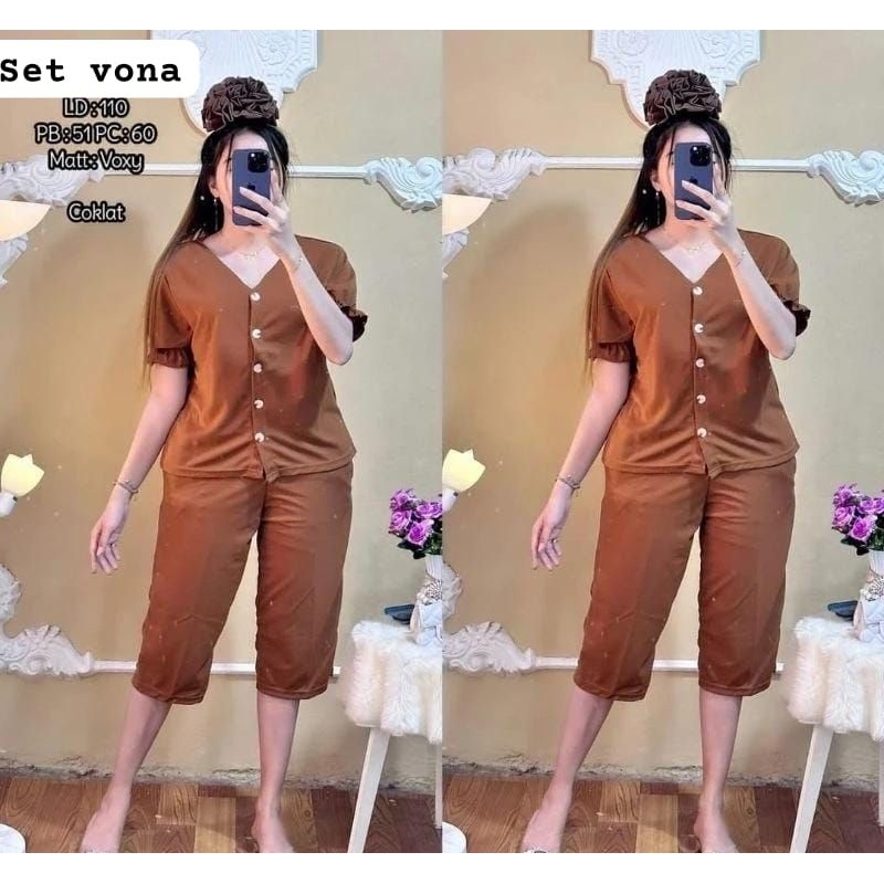 VONA SETELAN WANITA CELANA 7/8