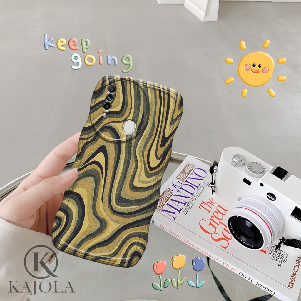 Case Gelombang OPPO A31 Motif Aesthetic Bahan Softcase silicon Lentur - Skin / Casing Handpone - Ces