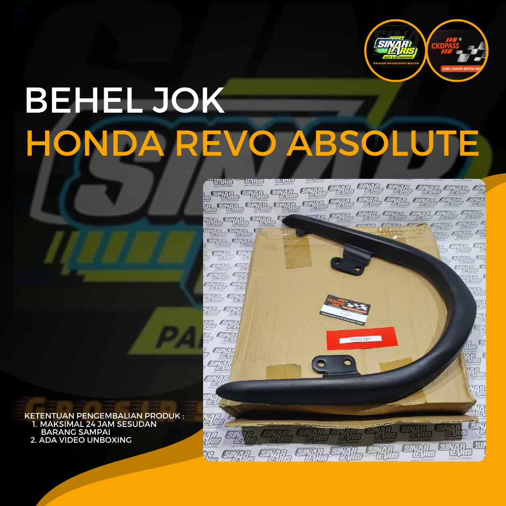 BEHEL JOK BEGEL JOK MOTOR REVO ABSOLUTE ORIGINAL CKDPASS BAHAN KARET TEBAL - SINAR LARIS