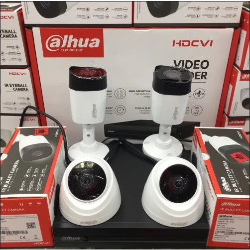 Paket CCTV 4 Kamera 4 Channel Dahua 2.0 Mega Pixel
