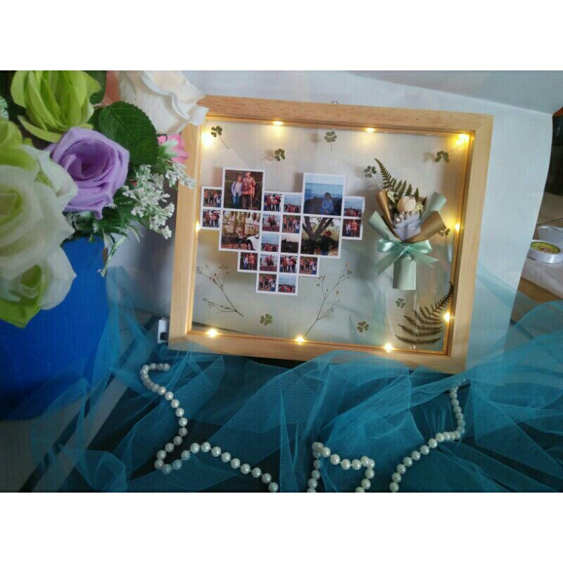 PRESSED FLOWER BINGKAI, FOTO,lampu LED