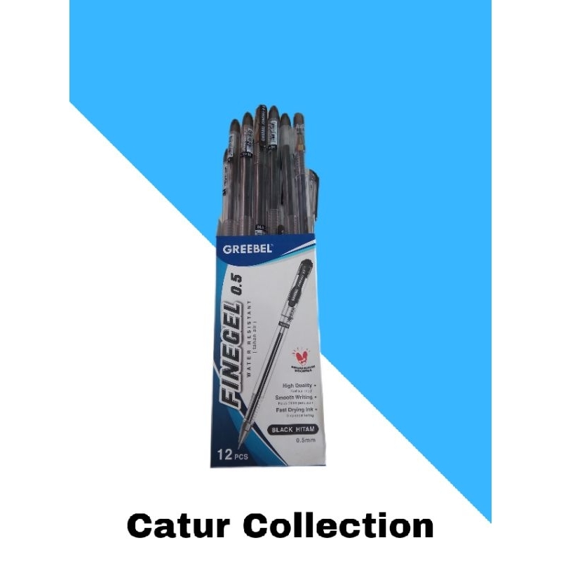 

GREBEEL BALLPEN BLACK/ FINEGEL 0,5 isi(12 pcs)