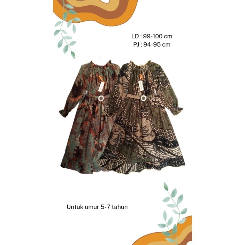gamis batik anak perempuan gamis anak perempuan(batik full)