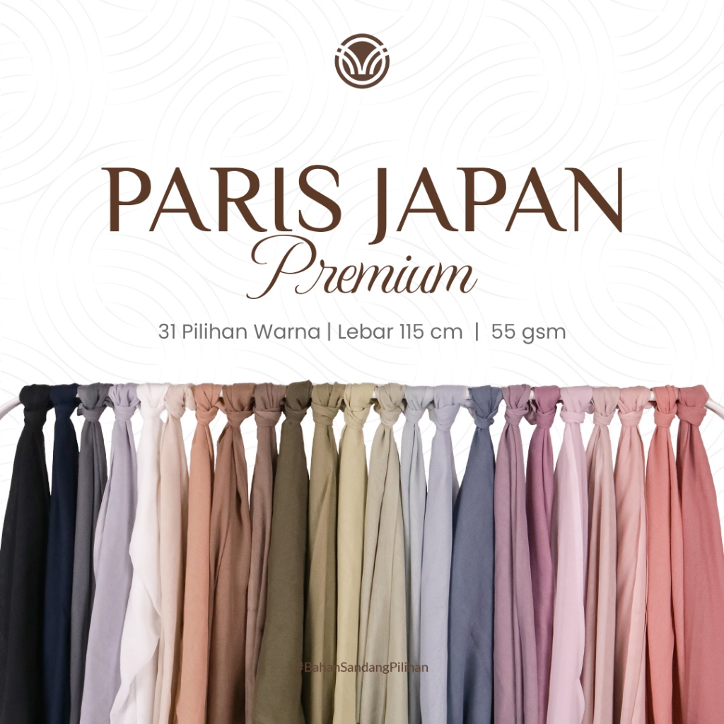 KAIN PARIS JAPAN PREMIUM 1 Meter - Hijab, Kerudung
