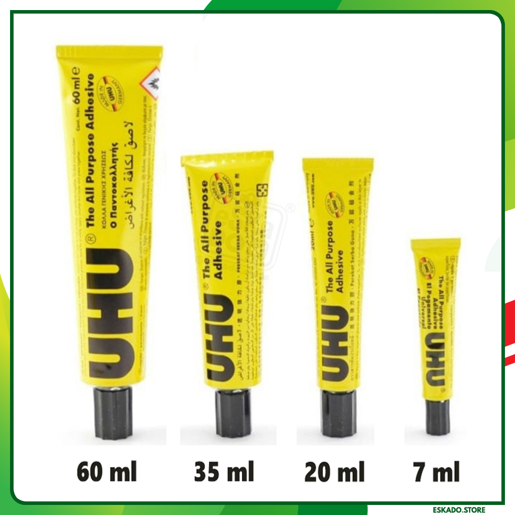 

Lem Cair UHU Tube All Purpose Adhesive 7ml / 20ml / 35ml / 60ml / 125ml