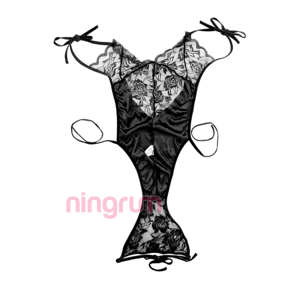 Ningrum - Lingerie Sexy Pakaian Dalam Wanita Bodysuit Erotis Renda Baju Tidur Sexy - L005-1