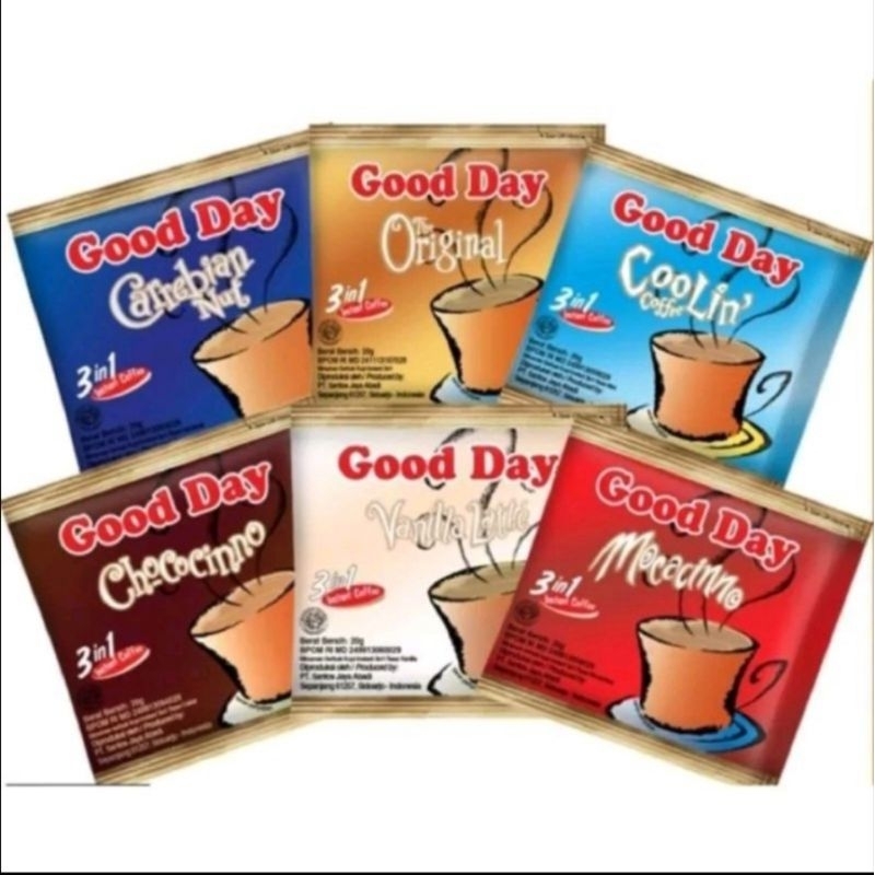 

Good day kopi dengan varian rasa isi 10 sachet