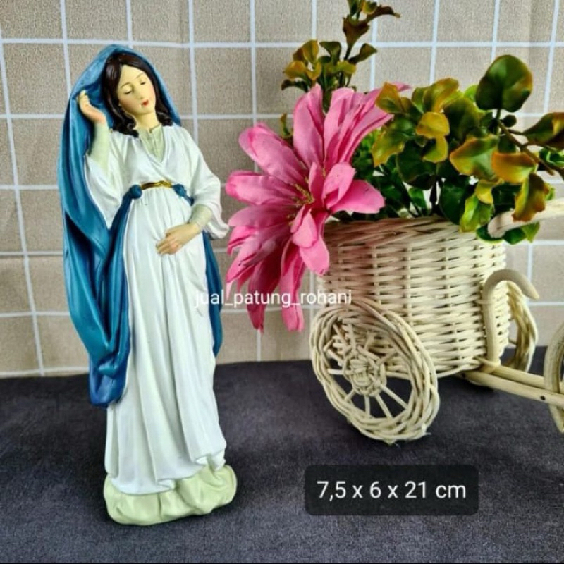 Patung Maria Mengandung Hamil 21 cm PREMIUM