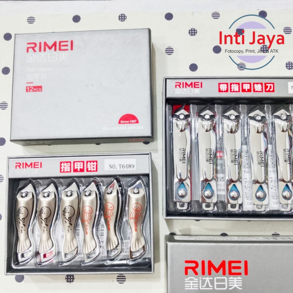 Gunting Kuku Rimei Pisau Miring/ Rata