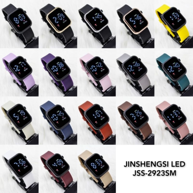 JAM TANGAN LED CEWEK/COWOK TALI KARET SILICON D:34MM