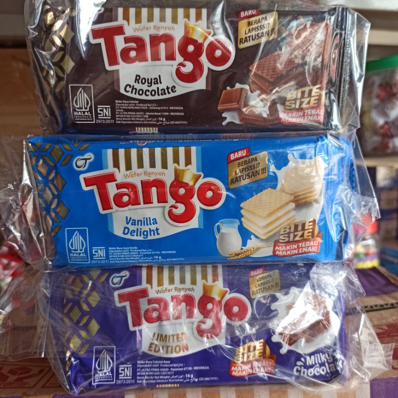 

Wafer Tango Renceng Rasa Cokelat Vanila Cokelat Susu