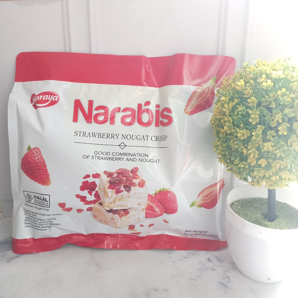 

NARAYA NARABIS 200 GRAM - Narabis Strawberry/Narabis Cokelat/Narabis Cookies and Cream/Naraya Narabis/Narabis 200 Gram/Naraya Nougat Crisp