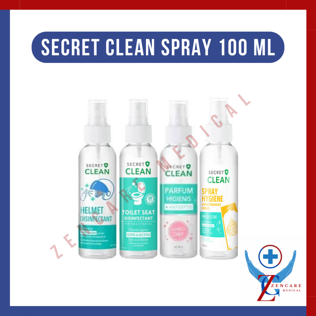 Disinfektan Secret Clean Cair Spray 100 ML ( +ANTISEPTIK )