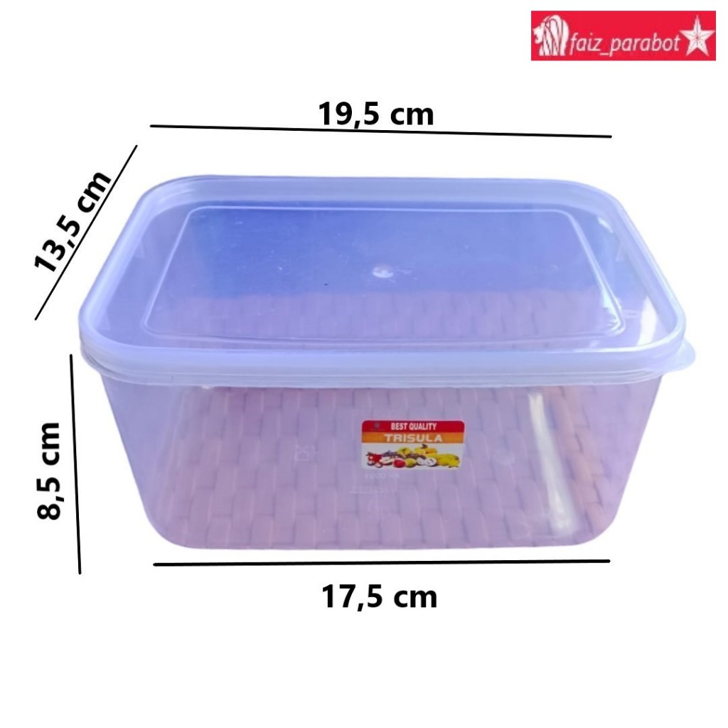 Food Box 1800ml Plastik / Kotak Makan 1800 ml / Toples KMP