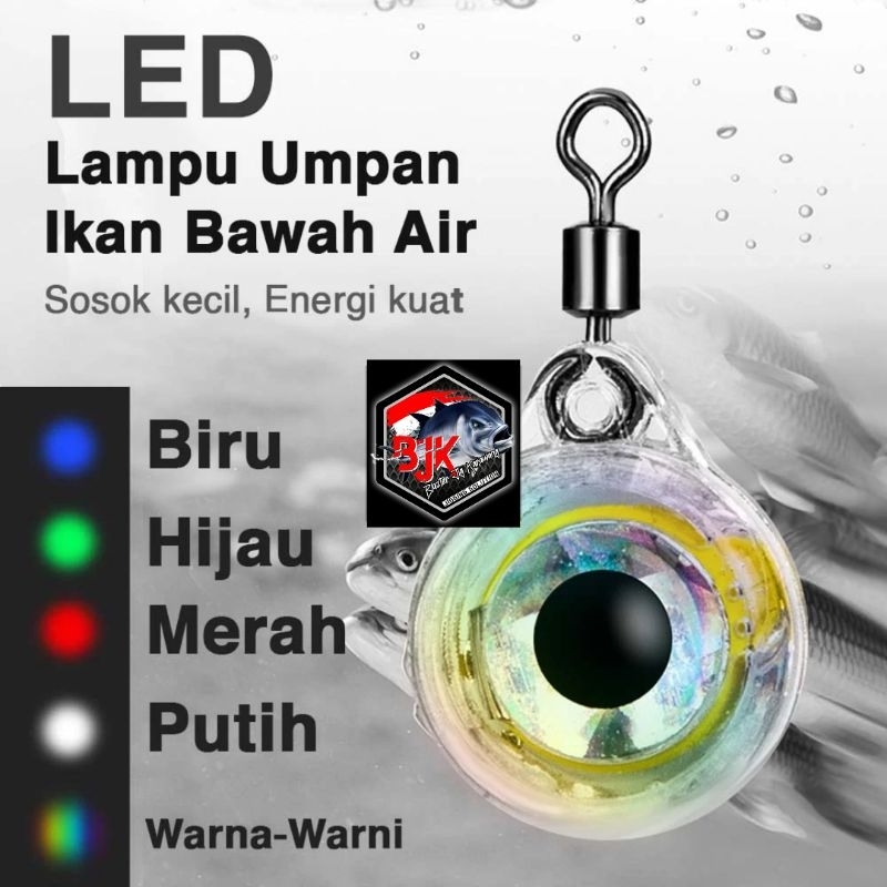 Mata ikan menyala untuk jigging, esca eye led, umpan jigging malam BJK PROJECT