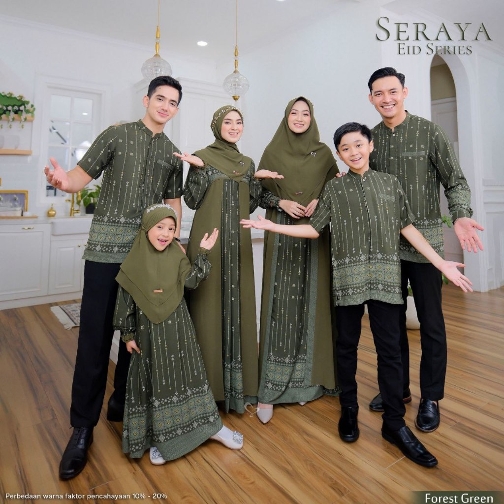 SERAYA SERIES BY SALVINA HIJAB  GAMIS ANAK MUSLIMAH MOTIF PRINTING UNTUK HAR RAYA