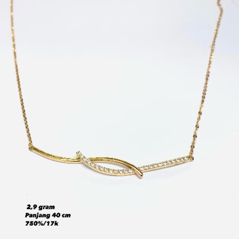 kalung emas rantai koye 750%/17k