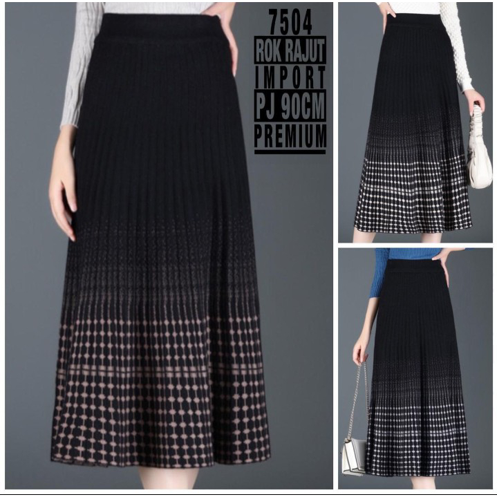Rok Rajut Wanita Import Bangkok Premium