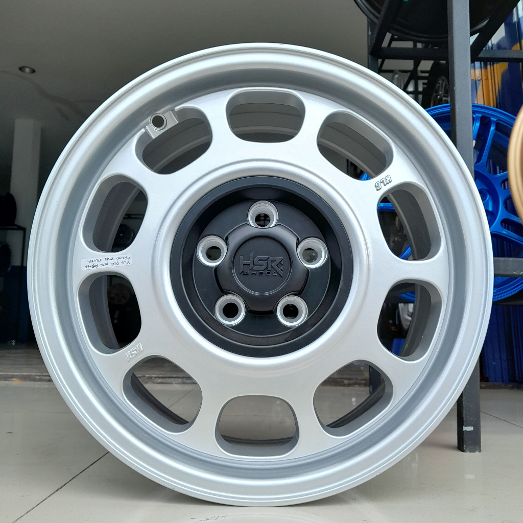Velg mobil Rally look racing, ring 15 silver hsr klg r15 pcd 5x114 et42 velg mobl ertga innova apv l