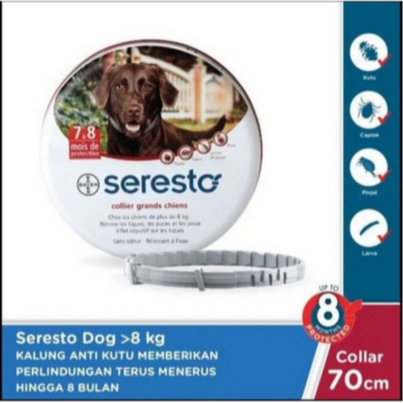 SERESTO 70CM COLLAR FOR DOG >8KG