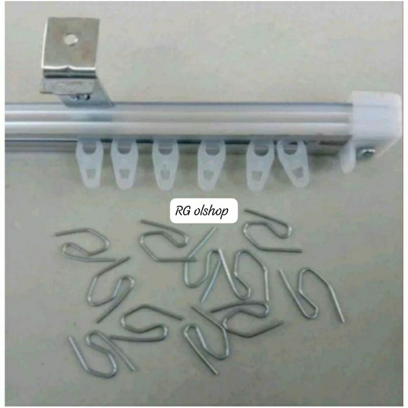 BATANG GORDEN ALMANIUM fullset, rel putih, rel kotak 1meter (100 cm)