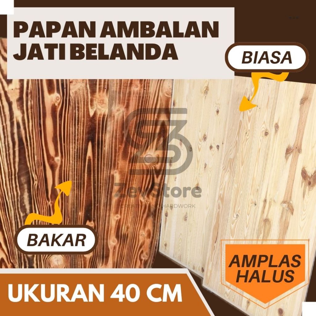 PAPAN AMBALAN JATI BELANDA TERMURAH LEBAR 40CM