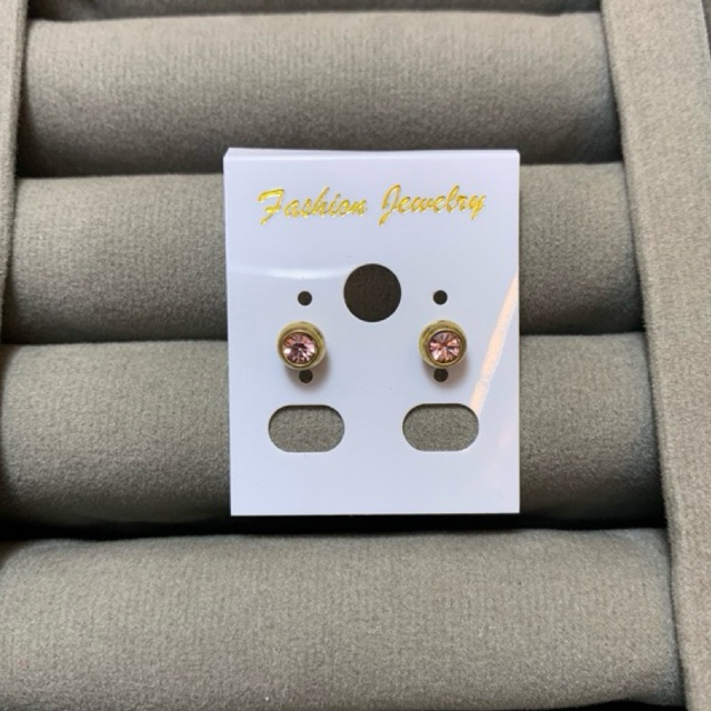 ANTING PERMATA BULAT TITANIUM