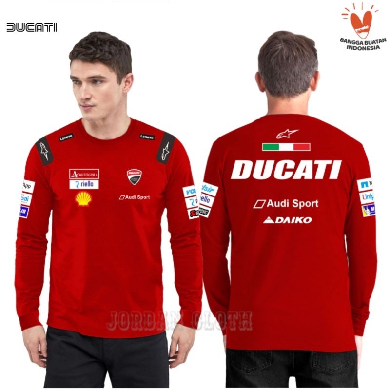 Tshirt Baju Kaos Lengan Panjang Ducati Corse Team Racing