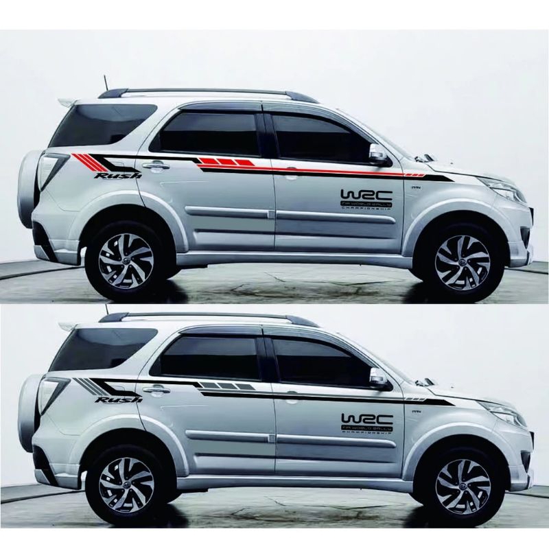 sticker Rush cutting sticker mobil variasi body samping mobil rush