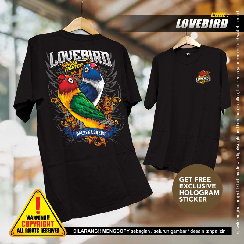 KAOS LOVEBIRD / LOVEBIRD TSHIRT / LOVEBIRD T-SHIRT / LOVEBIRD LOVER / PECINTA LOVERBIRD / KAOS MANUK
