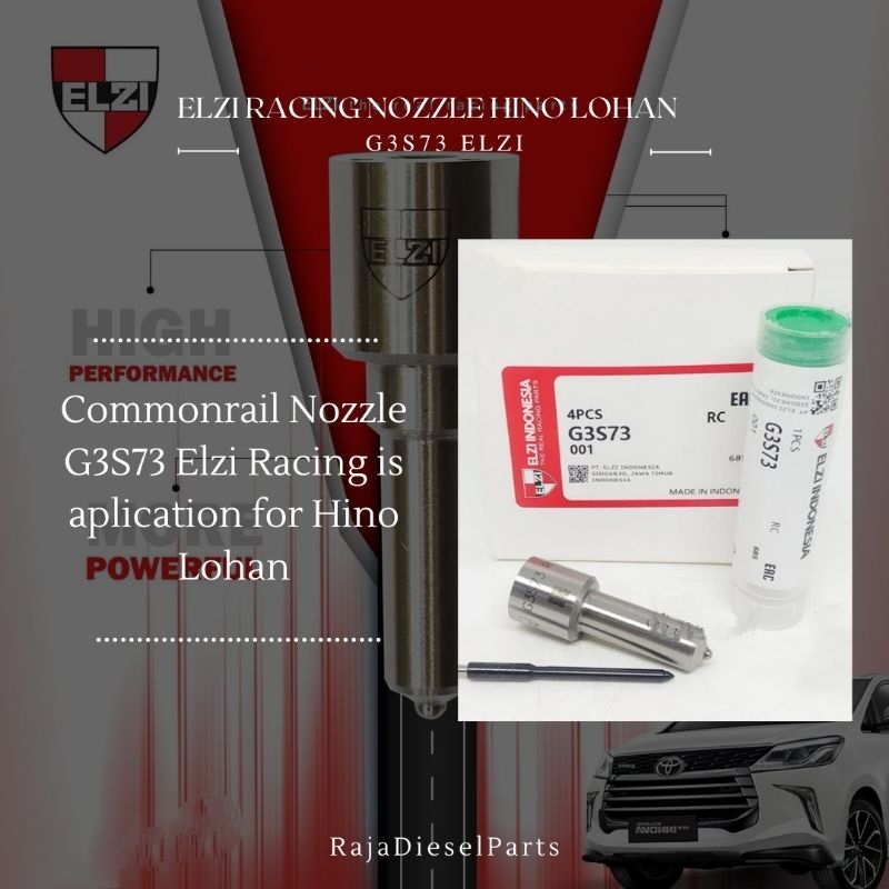(SET 4PCS) PREMIUM ELZI +50% RACING NOZZLE HINO LOHAN G3S73