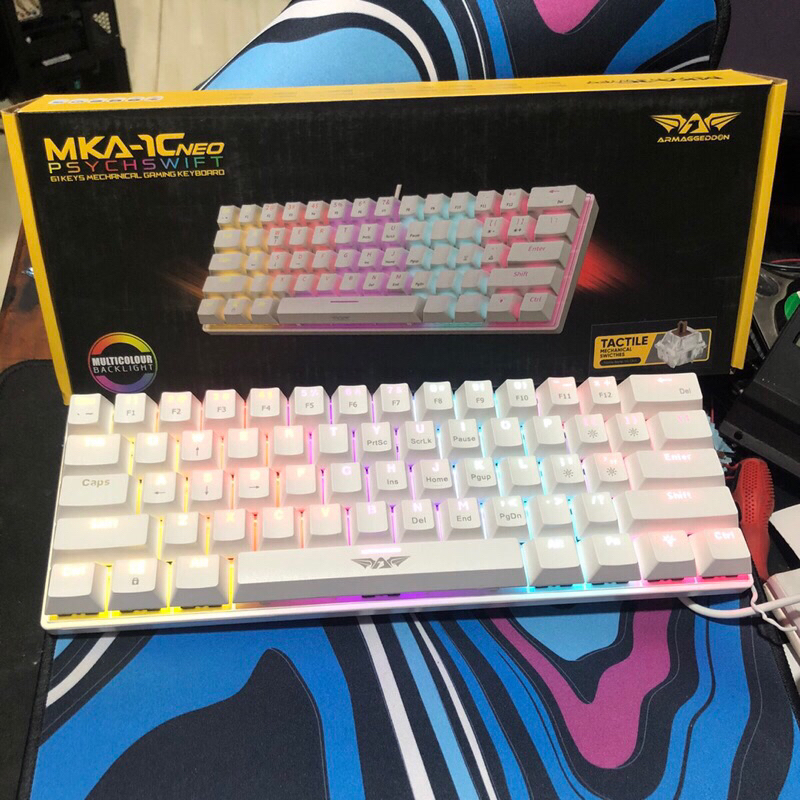 Keyboard Mechanical Armaggeddon MKA-1C NEO Psychswift 60% - KevlarTech Keycaps