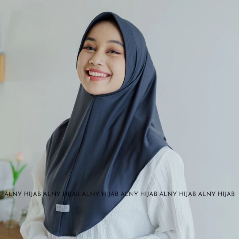 Jilbab bergo Hamidah label size M jilbab simpel pet wolvis warna hijau Sage Wardah mint fanta cabe d